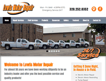 Tablet Screenshot of lewismotorrepair.com